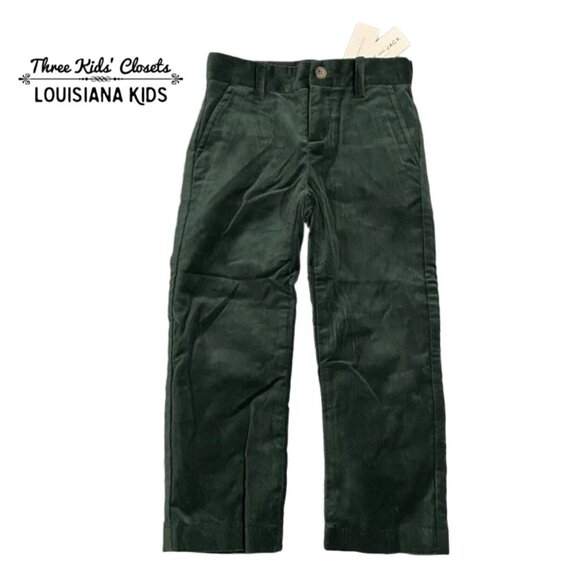 NEW Janie & Jack Sz 4 Green Velvet Pants Holiday Christmas